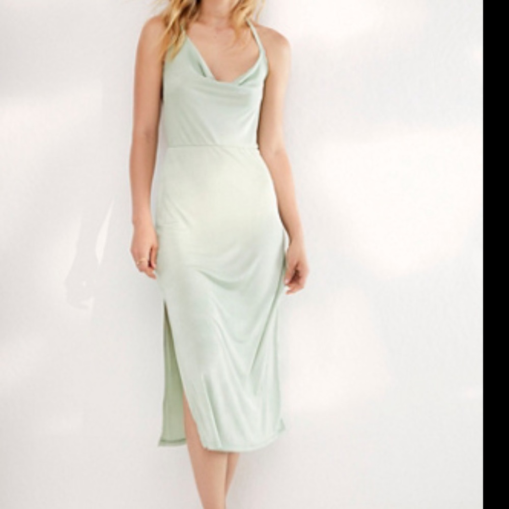 Free People Angelica Midi Slip Green